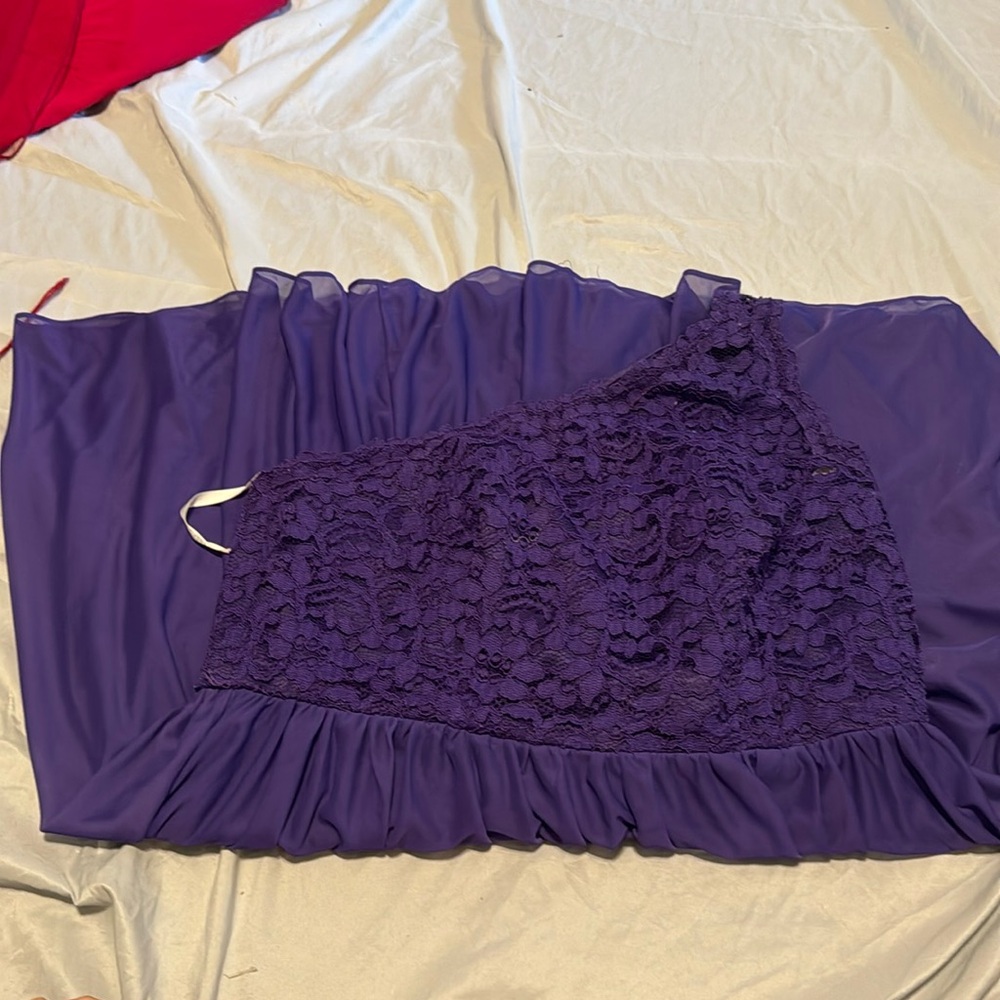 Purple dress from David’s bridal dress